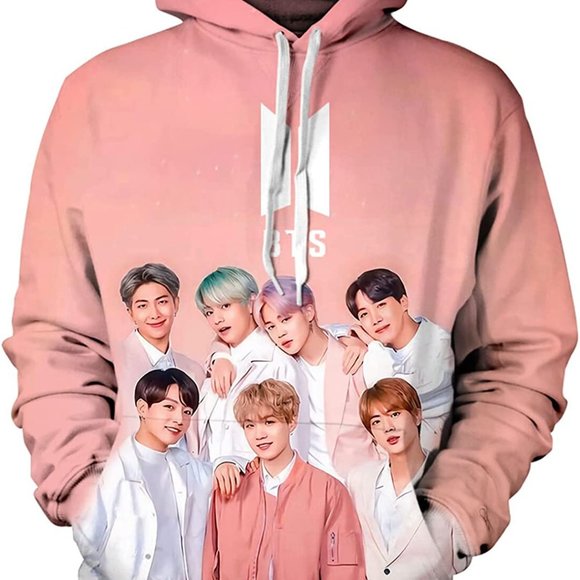 New BURST BANG Love Yourself 3D Printed Hooded Novelty Graphic Woman Hoo…